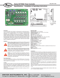 Thumbnail of document Manual - DCT500A Low Cost Timer Controller